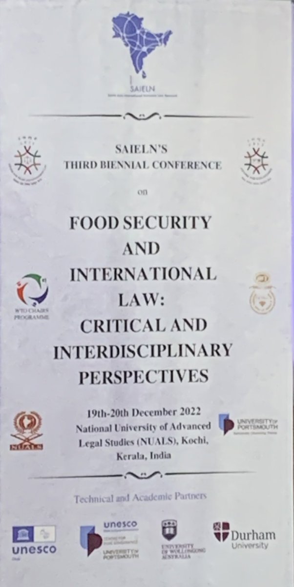 ColinPicker's tweet image. Was fortunate to be able to take part in the third biannual conference of the South Asia International Economic Law Network in Kochi, India. Great papers and participants.  @ctil_india @SaielnIndia @uow