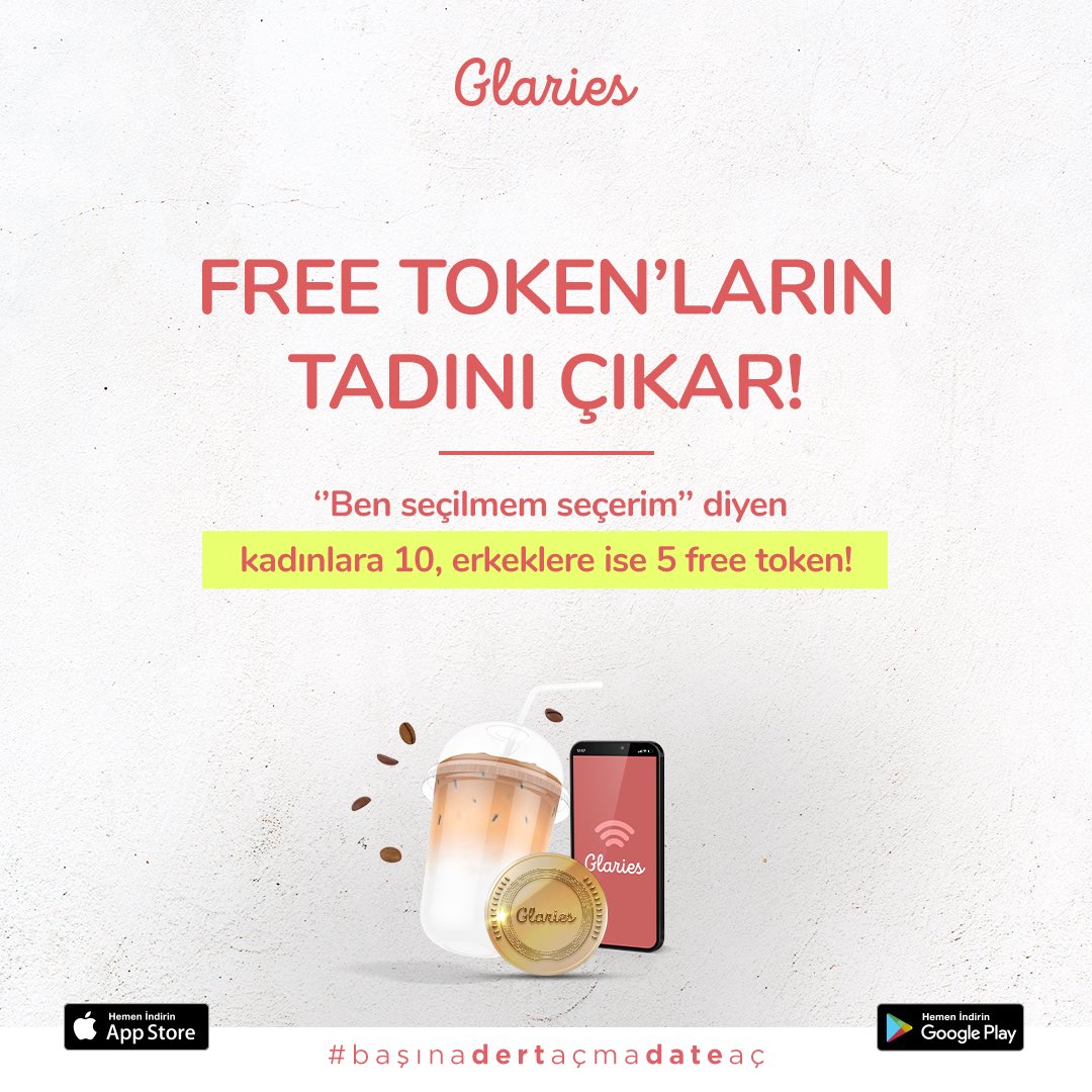 GlariesTurkiye's tweet photo. Free token’ların tadını çıkarmaya hazır mıyız millet? 😎 Hemen Glaries’i indir, free token’larla gerçek bir date’e çık! 🫶

#glaries #date #dateapp #datingapp https://t.co/8bis8Gm3qP