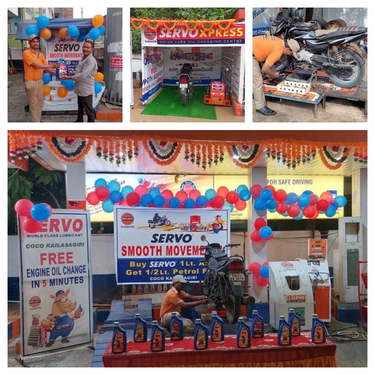 #SERVO #SmoothMovements campaign launched at Vizag. 
Along with free Oil changes, customers were briefed about benefits of oil change through Quick Lube Oil Changing (QLOC) machine.
<a href="/ChairmanIOCL/">ChairmanIOC</a> <a href="/DirMktg_iocl/">Director (Marketing), IndianOil</a> @IndianOilcl@tapsois20151