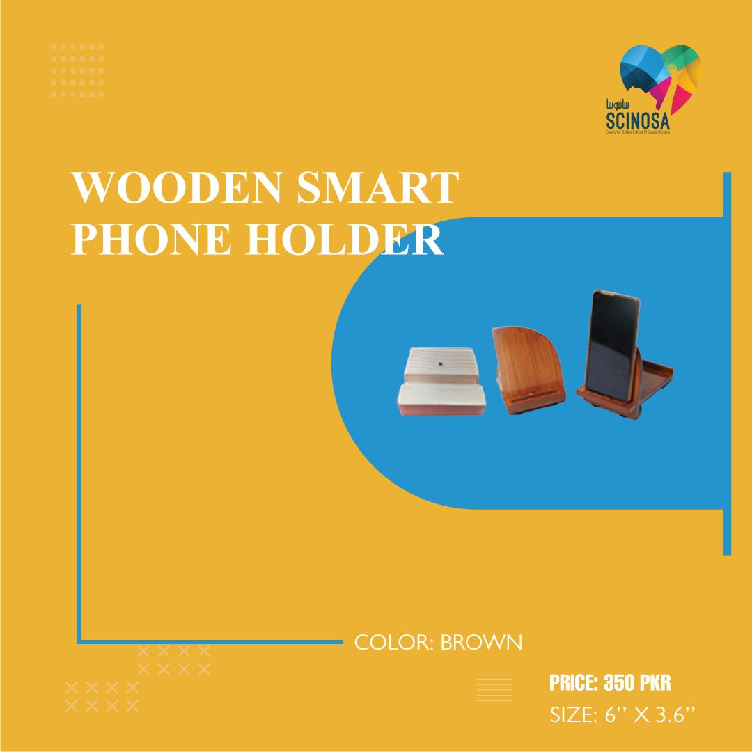 WOODEN SMARTPHONE HOLDER.

All the products have been crafted by the students of SCINOSA. Your purchase would help boost their confidence.

**ONLY FOR KARACHI

To place an order you can DM or contact us at 03367246672.

#scinosadayhome #handmade #woodentray #homedecor #pakistan