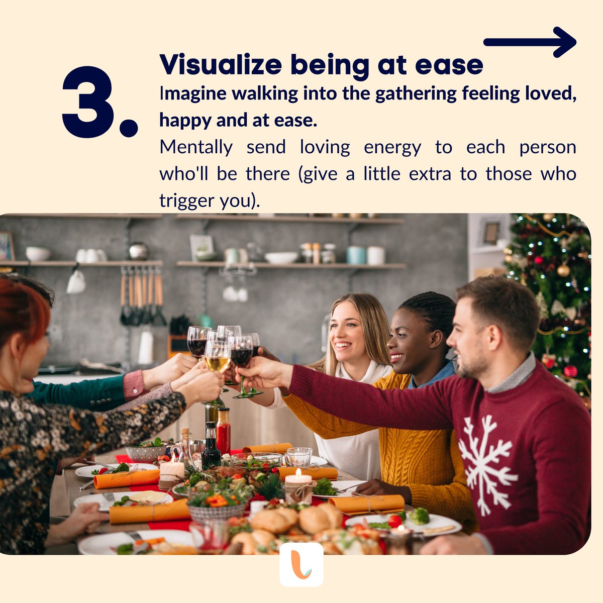 Some of us love the festive season ! 🎉 But for others it’s a source of stress… are you still single? How is your job? Don’t you want to have a bigger apartment? questions you don't want to hear. 
To face big dinners have a look at this few tips.
#anxiety #seasongreetings