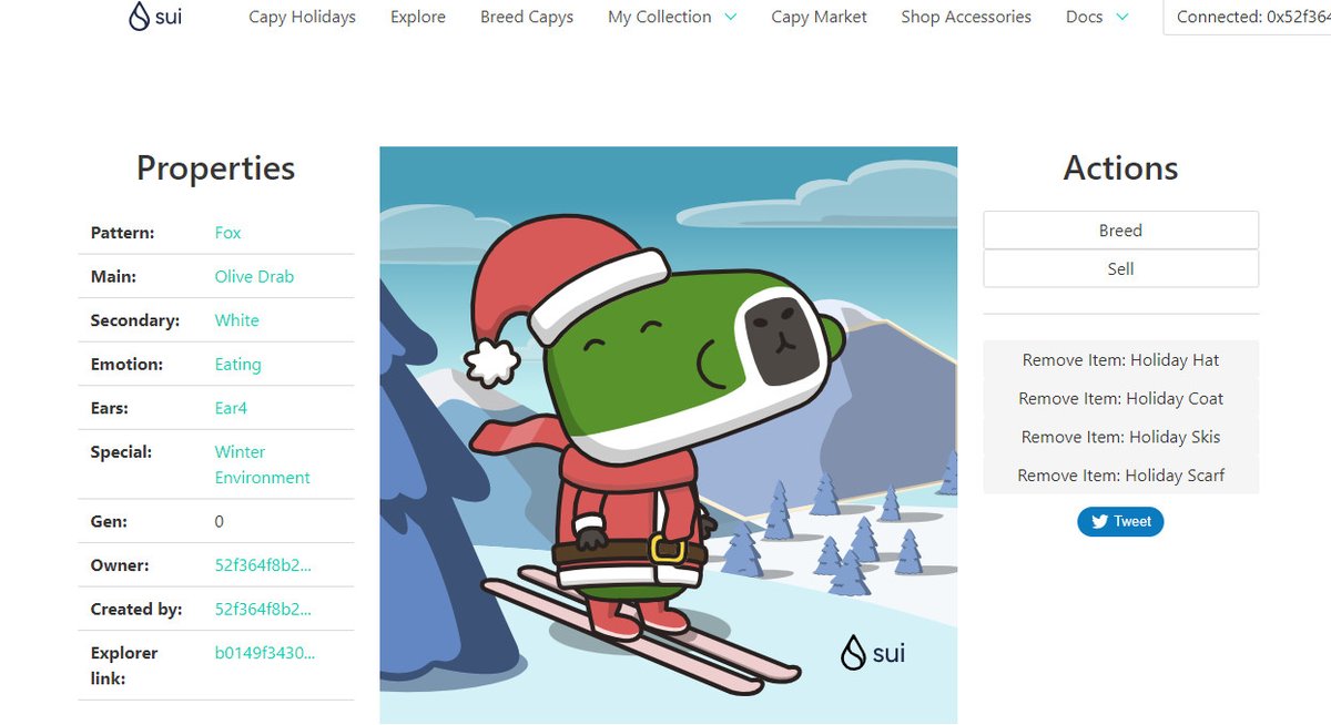 rang_soc1865's tweet photo. 🎁 I just unboxed my Sui Holiday Capy! ❄️ 
Create your own Capy here:  https://t.co/auMK1NWSQ5 #CapyHolidays https://t.co/GZdS9cO9ER
