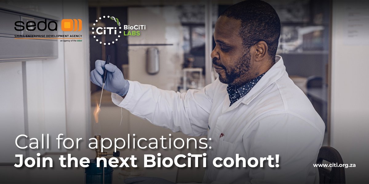 UVUAfrica's tweet photo. At BioCiTi, we help produce industries of the future by creating a bridge between research and commercialisation of ideas based on the application of technology to broad biological sciences. Applications for the next cohort are open: https://t.co/llKzAF8Z5O
#BioCiTi #BioTechSA https://t.co/5CByKuhDnp