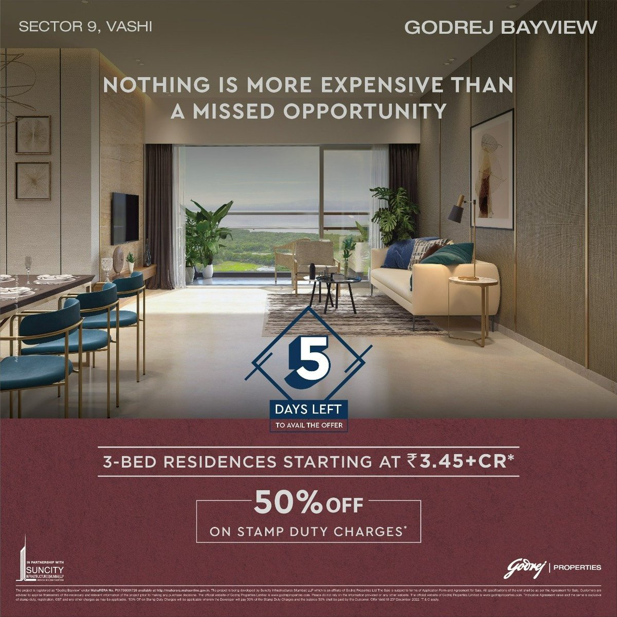 PreciousSqaure's tweet photo. Introducing Godreǰ Bayview, Vashi, an address that defines Navi Mumbai's future. Gòdrеj Vashi Launch 3 BHK Luxury Residences at Best Price Starting@ ₹3.45 Cr*
50% off On Stamp Duty. HURRY UP..
📞 Call : 9833618085
#GodrejVashi #NaviMumbai #Seafacing #luxuryhomes #realestate https://t.co/jXi320oJBF