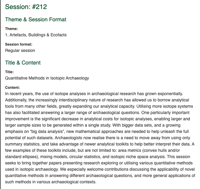 chris_tt_cheung's tweet photo. 1st order of business as assist prof: Paul Szpak and I hv a session at the next @archaeologyEAA in Belfast! Pls consider submitting to our session if you are interested to explore different quantitative approaches to describing/interpreting archaeological isotope data! https://t.co/aweo8PjTxL