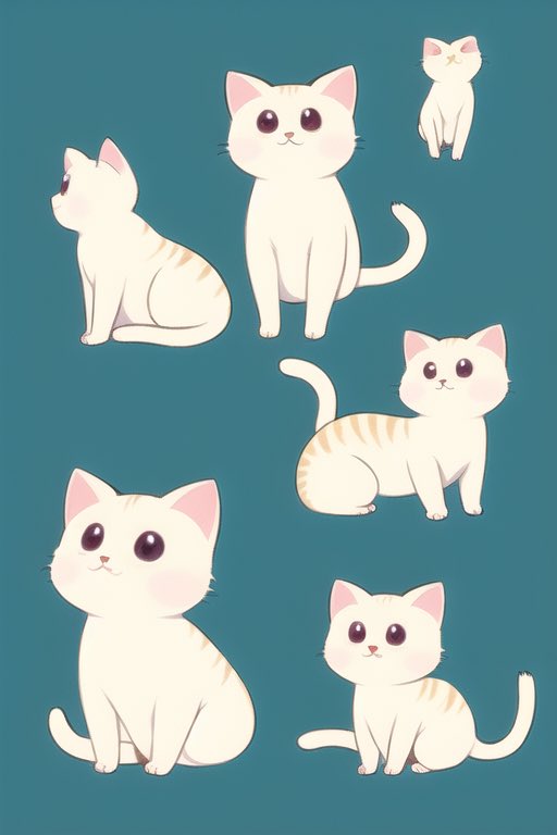 ちなみに
(masterpiece)), (((best quality))), cat,chibi,anime,flat paint,simple background , 
と入れただけです
なんだか間違ってるかもしれない

#NovelAI 
#AIイラスト 
#AIイラスト好きさんと繋がりたい 