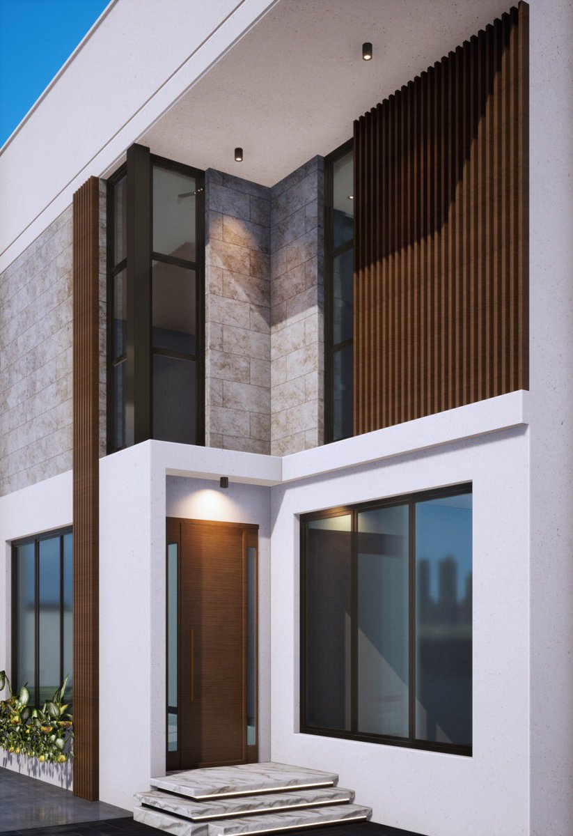 RuQAA_1's tweet photo. من اعمالنا في تصميم الواجهات الخارجية على الطراز الحديث 
#واجهات 
#تصميم_معماري 
#تصميم_خارجي https://t.co/C4iwPnyN2F
