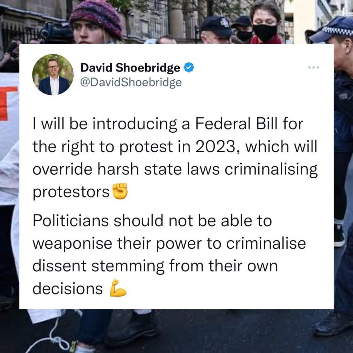 XRebellionAus's tweet image. This is powerful and a critical safeguard for democracy. All the yes!

Solidarity @DavidShoebridge ✊

#ProtectProtest 
#ResistRepression
#ClimateEmergency
