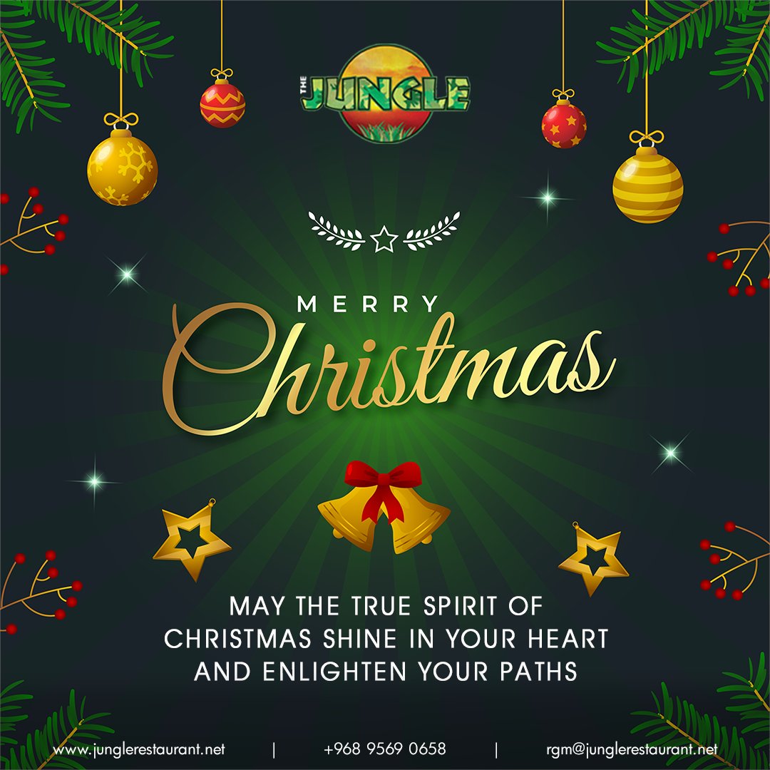 TheJungleMuscat's tweet photo. The Jungle Team wishes you and your family a Merry Christmas!

#Christmas #MerryChristmas #TheJungleRestaurant #Restaurant #Muscat #Oman #cuisine #FestiveVibes https://t.co/n5CBdS7gq4