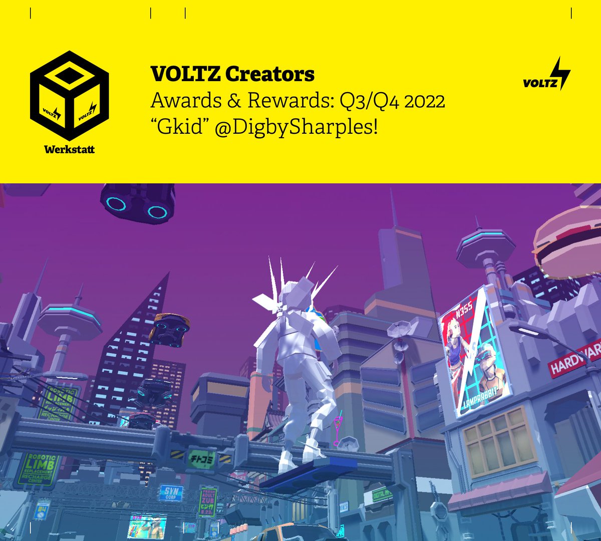 voltz_me's tweet photo. 🚨 VOLTZ Creators AIRDROP 🚨
Gkid —among a long list of creations— has assembled a Unity sci-fi scenario where a VOLTZ Avatar can fly with a hoverboard.
⚡️🛹⚡️
Instant legend @DigbySharples https://t.co/vrrfKFRSkk