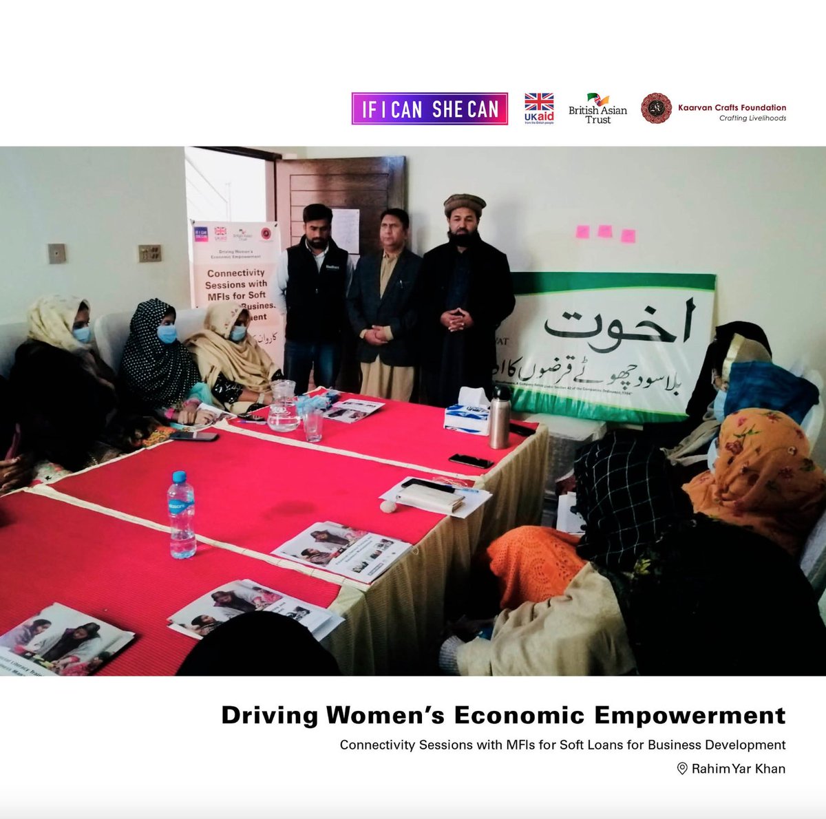kaarvancrafts's tweet photo. Women engage with Akhuwat and learn about the importance of microfinance. Benefits of small loans enabling micro-entrepreneurs to start or expand micro, small and medium enterprises.
#DWEE @britishasiantst #IfICanSheCan #WomenEmpowerment #FCDO https://t.co/iyIFE8KoMc