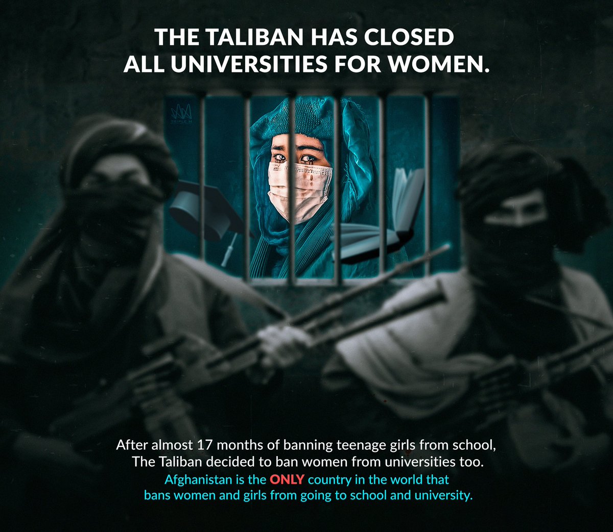TripleM1902's tweet photo. Afghanistan is the ONLY country in the world that bans women and girls from going to school and university.
@UN
#StopHazaraGenocide https://t.co/UJ1H7t6Ej0