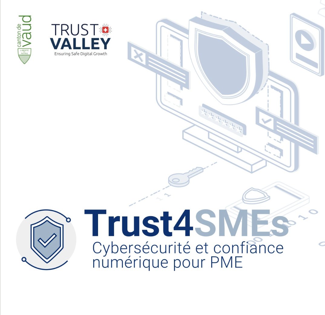 TrustValleyCH's tweet photo. 📣 Appel aux PME de la région! La Trust Valley 🇨🇭 ouvre les postulations pour la 2ème édition du #Trust4SMEs, son programme d’accompagnement en #cybersécurité et confiance numérique pour les PME de la région. Postulez jusqu’au 3 mars 2023: https://t.co/9JKngKFLQz #TrustValleyCH https://t.co/l4yuO7XOJg