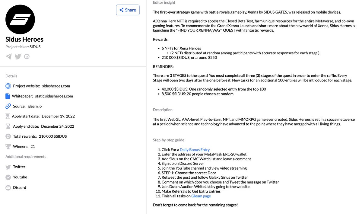 cripto_buddy's tweet image. Nice #airdrop: airdrop.com/detail/xenna?u…