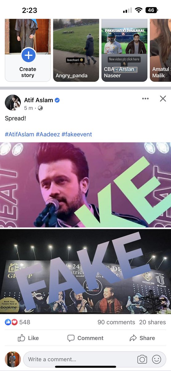 ibrarrmalik's tweet photo. Billboards are up since 7 days. Until you were a part of the festival, it was not fake and not it is. Hypocrisy!
Don’t misuse your fame Atif Bhai 
#FoodbeatIsNOTFAKE #foodbeat https://t.co/K1IrplUWMM