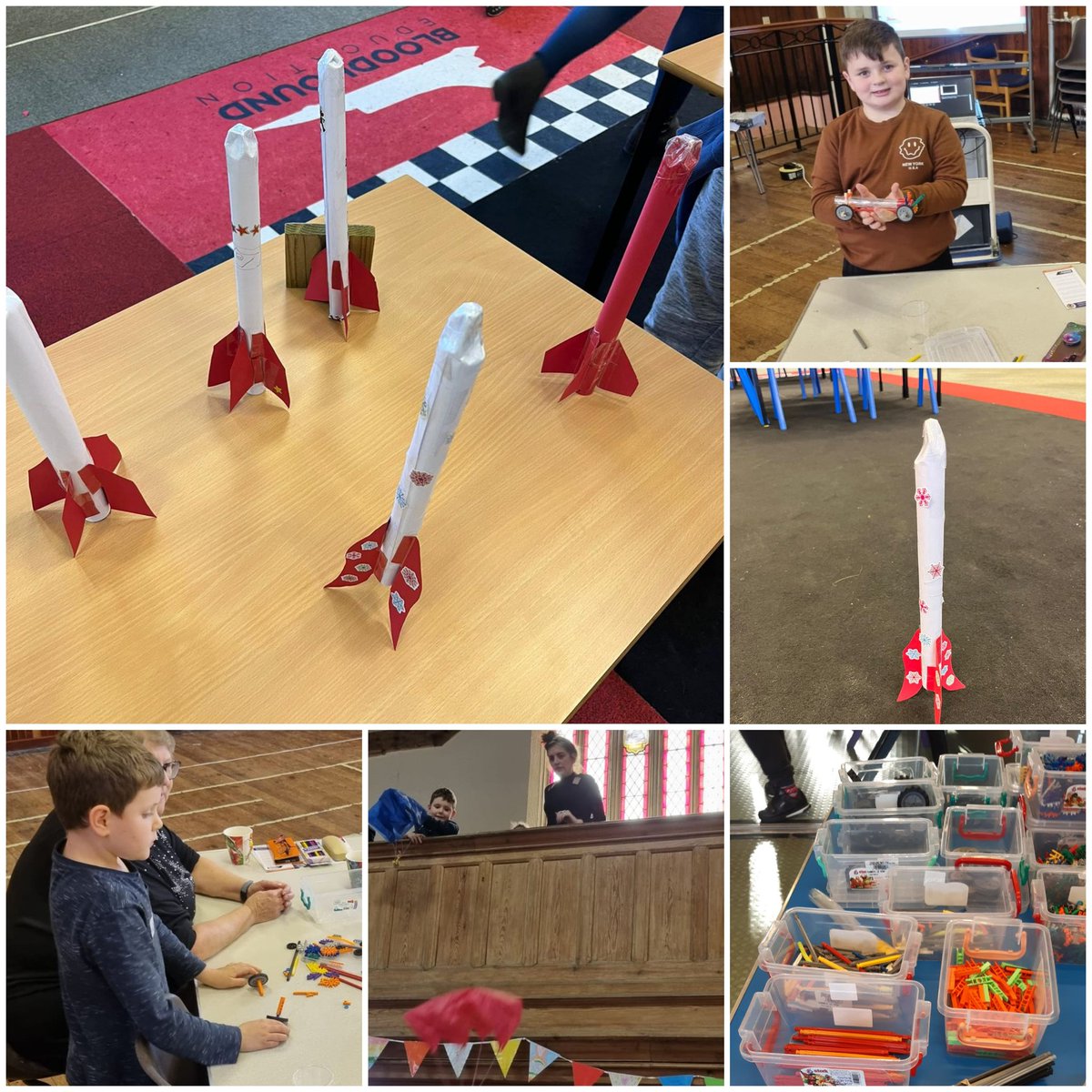 BLOODHOUND_Edu's tweet photo. Our holiday activity sessions across @GlosCC and @SouthGlouceste2 and at our Education Centre @GSTPBerkeley are proving a great success 
What an engineering adventure were having
#HAF2022 🪂🚀🔥🏎 https://t.co/0D9Qdpf3Y2