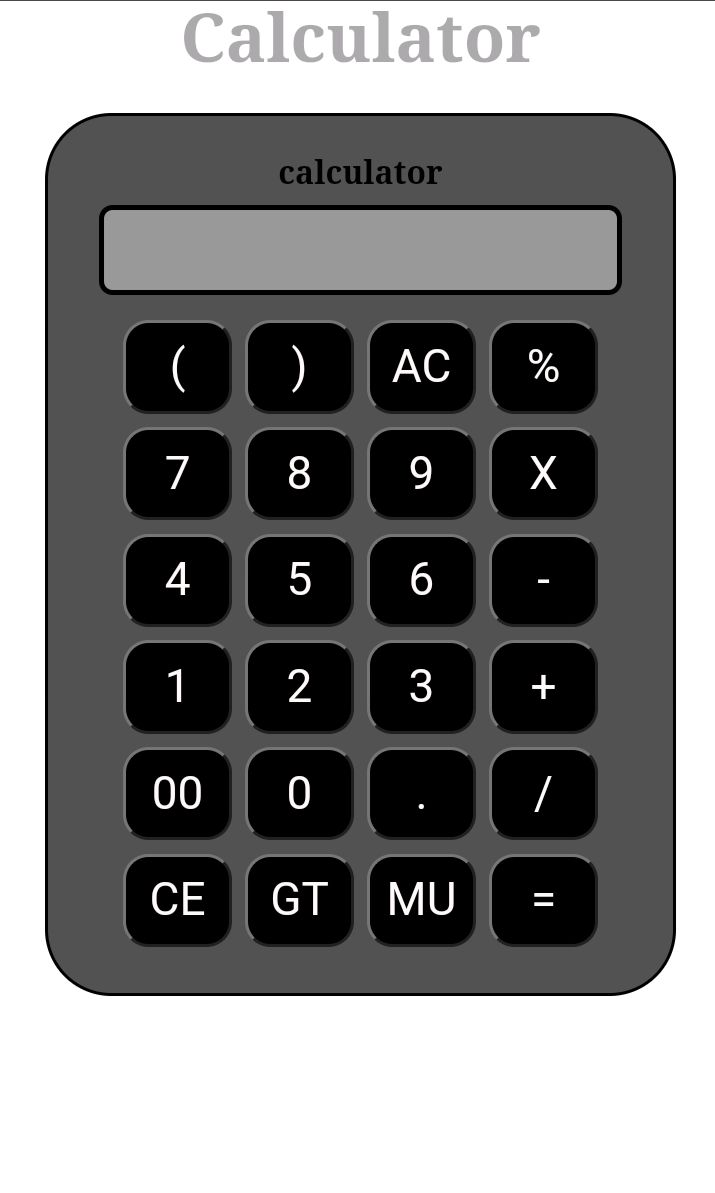created in mobail .
  calculator😍
  Internal css &amp; js