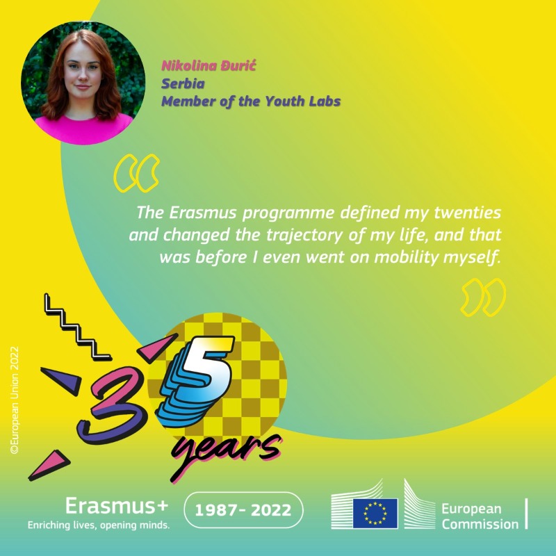 EUErasmusPlus's tweet photo. #ErasmusPlus aims to be a great learning experience for everyone✔️

Read the success stories of Bojana, Maja, Nahia and @nikolinadjuric and check how learning experiences can benefit #youth⬇️

#ErasmusPlus35Years