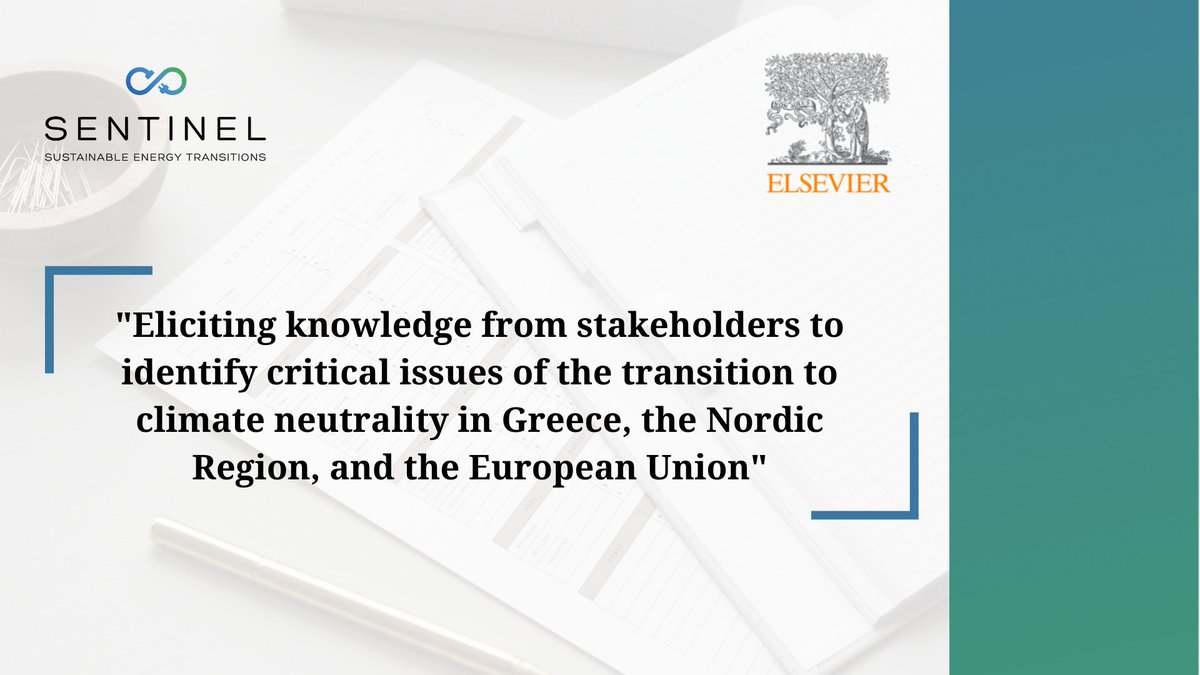 TEES_Lab's tweet image. 🤓Our paper entitled “Eliciting knowledge from stakeholders to identify critical issues of the transition to climate neutrality in Greece, the Nordic Region, and the European Union” explores the challenges of the #energytransition for 3 #European cases
👇sciencedirect.com/science/articl…