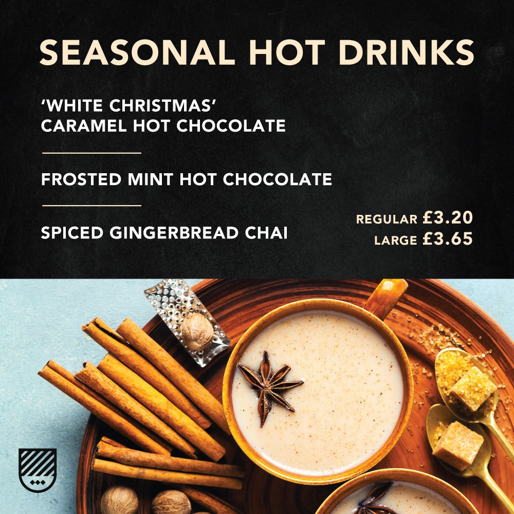 With FOUR days to go until Christmas, why not try some of our festive offerings?🎄☕️