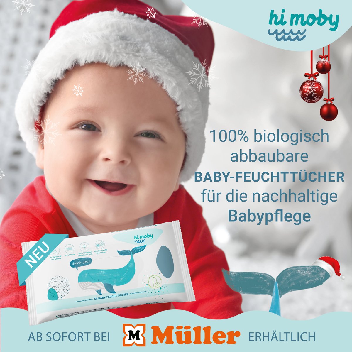 Besinnliche Weihnachtstage wünscht euch hi moby 🎄

Auch als Geschenk eignen sich unsere Baby-Feuchttücher hervorragend. In diesem Sinne wünschen wir euch eine frohe Weihnachtszeit. 

JETZT bei deinem Müller Drogeriemarkt oder im Online-Shop: mueller.de/p/hi-moby-feuc…  

#himoby