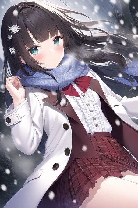 寒いね❄️
#NovelAI 
#AIイラスト 
#AIイラスト好きさんと繋がりたい 