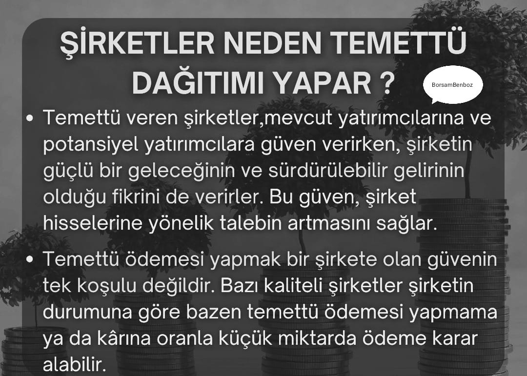 Kartalgundogdu's tweet photo. Şirketler neden temettü dağıtımı yapar ?
#hisse #sened #şirket https://t.co/jOmzRzGd0s