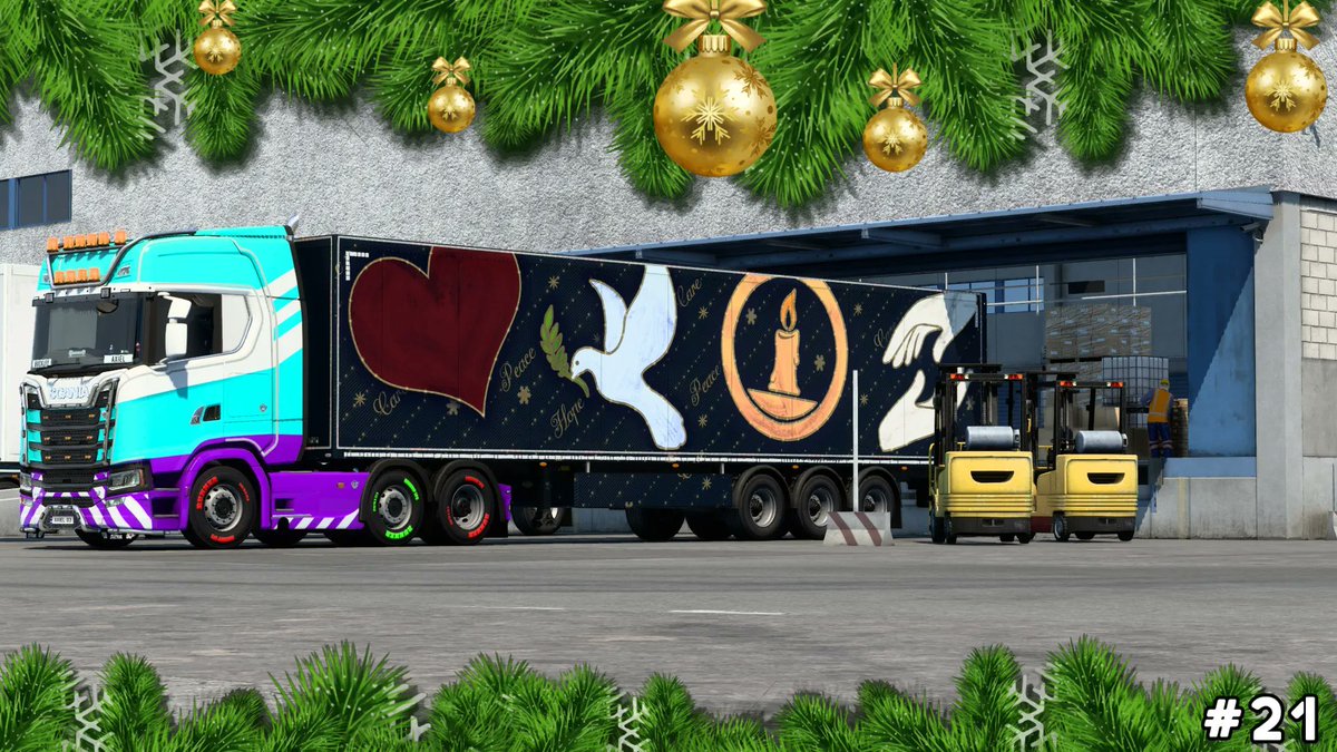 AxielGaming's tweet photo. The elves have been helping out, two forklifts on this job!

#AxielAdvent 🎅🌲 https://t.co/1xg84qVZjR