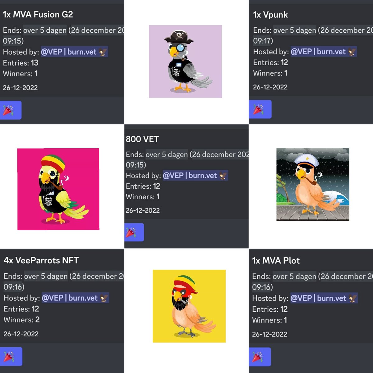 Niiiiiiiice big giveaway @VeeParrots 

#VeFam #Giveaways #VET #GiveawayAlert #VeChain