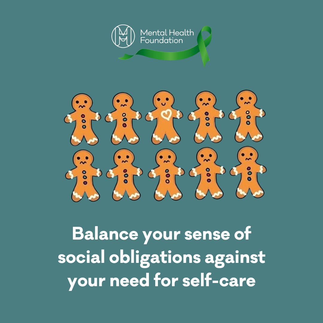 Check in with you this Christmas. Try to get a balance between social obligations and time for self-care 💚. Your wellbeing matters too. #MentalHealth #SelfCare #Christmas