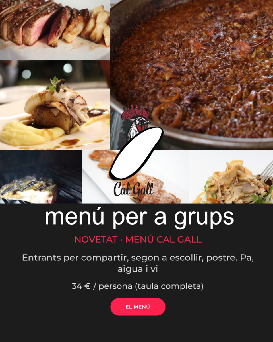 calgallrest's tweet photo. Menú per a grups. Trucan's al 972 634 841 i ho planifiquem! https://t.co/diT4KXwR3D
