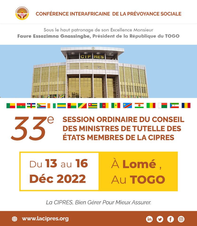 CamuCongo's tweet photo. Le ministre d'Etat de la fonction publique du travail et de la sécurité sociale Firmin Ayessa et le coordonnateur du projet CAMU Félix Mouko ont pris part à la 33e session ordinaire du conseil des ministres de la Conférence interafricaine de la prévoyance sociale. https://t.co/0HBJEZD0J3