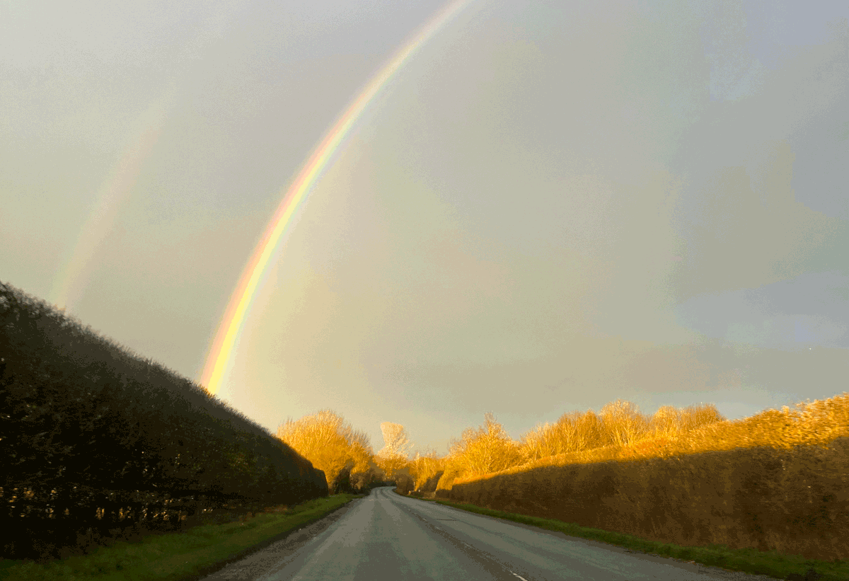 A double rainbow on the way to work this morning 🌈 🌤️

We are so grateful to be based in the beautiful Suffolk countryside! 
 
#rural #Christmas #rainbow