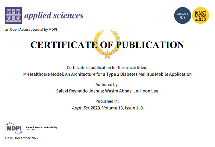 📢 1st paper published in Special Issue "Intelligent Medicine and Health Care" (Still open for submission)
🔗 lnkd.in/giKJ9ETV

🔗 lnkd.in/gyymYfN7
👨‍🔬 by Je-Hoon Lee et al.
🏫 <a href="/Official_KNU/">Kangwon National University</a>
<a href="/MDPIEngineering/">MDPI Engineering</a> @EncyclopediaMD1

#MHealthcare #Diabetes #Mellitus #Mobile