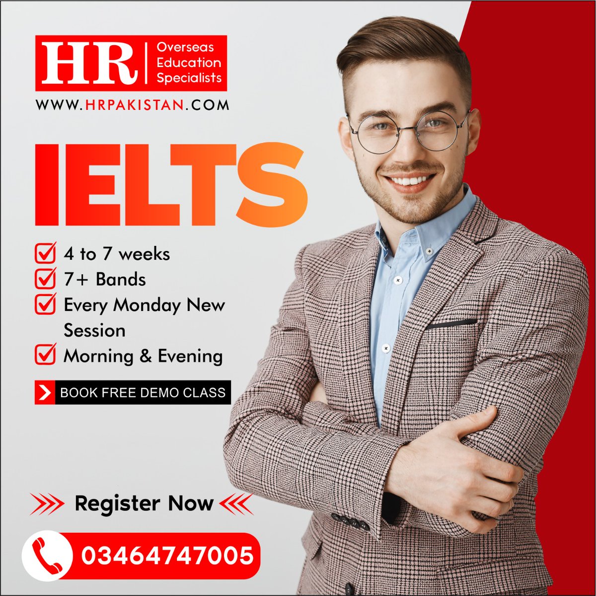 hrconsultantspk's tweet photo. Book your Seat Now | 03464747005
IELTS preparation classes, 
A unique course designed by experts!
The IELTS preparation offered by HR will give a fair and consistent evaluation of the English skills required to achieve your required IELTS. 
#HRPakistan #Islambad #IELTS https://t.co/Va27vhOXCJ