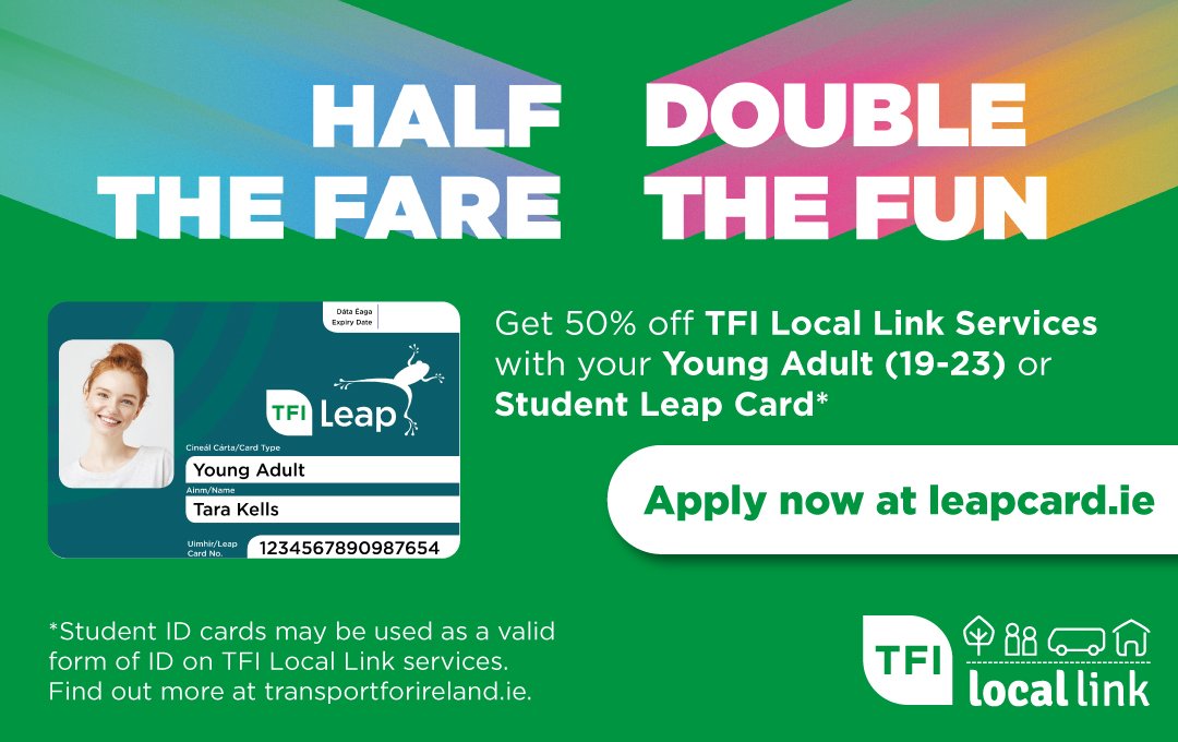 LocalLink_Mayo's tweet photo. TFI Leap Card is accepted on route 978.  TFI Leap Card is a prepaid travel card that is the easiest way to pay your fare on public transport around Ireland.  For more information visit Let's talk about TFI Leap Card - Leap Card

#reducedfares #leap #TFI #LocalLink https://t.co/y8v6gOJlRU