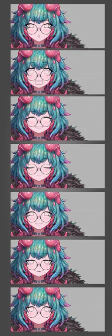 表情描くのずっと苦手
練習あるのみ 
