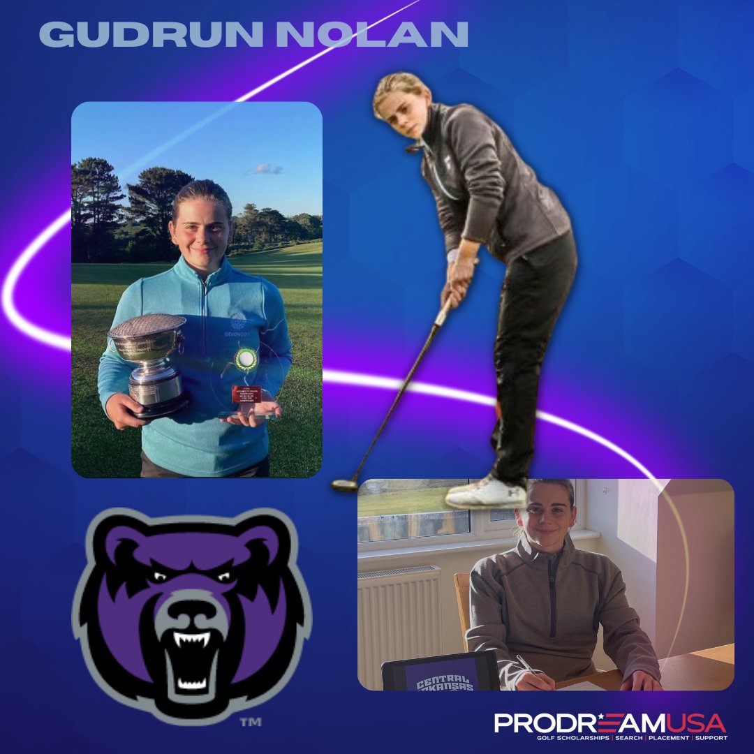 ProdreamUSA's tweet photo. ProDreamUSA client Gudrun Nolan signing her NLI to seal her placement at NCAA D1 University of Central Arkansas. Gudrun and her family have been an absolute pleasure to work with these last 3 years.
#teamprodream #collegegolf #futurecollege #golfscholarship #nli #signingday https://t.co/16zQ3XtYPM