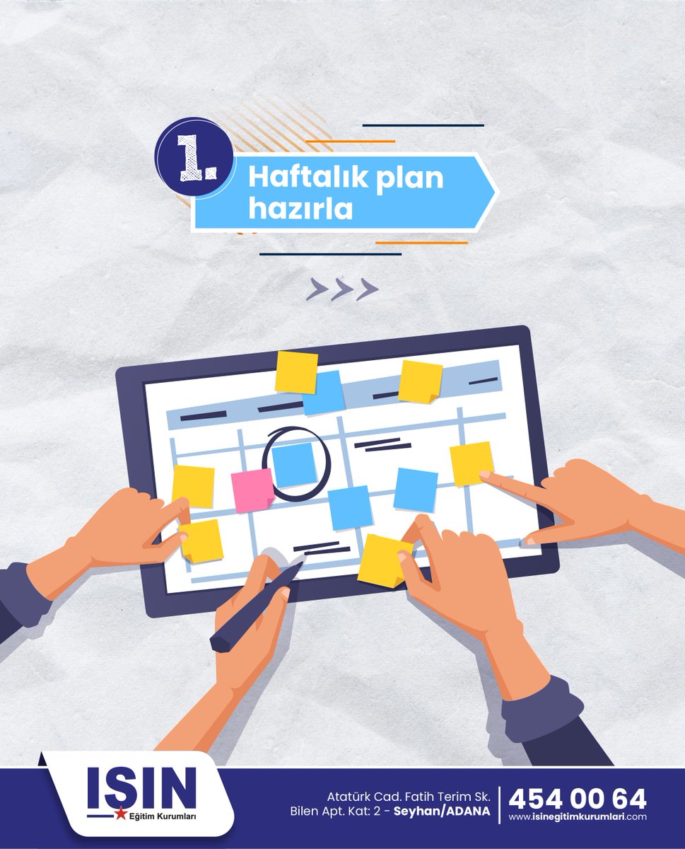 ISINKPSS01's tweet photo. #IşınÖneriyor
Zamanı daha iyi yönetmek ve verimli çalışmak istiyorsan şu adımları izleyebilirsin:
1. Haftalık plan yap.
2. Hangi konularda eksik olduğunu belirle.
3. Motivasyonunu korumak için konu testlerinden başla. https://t.co/3zGIKCLwQO