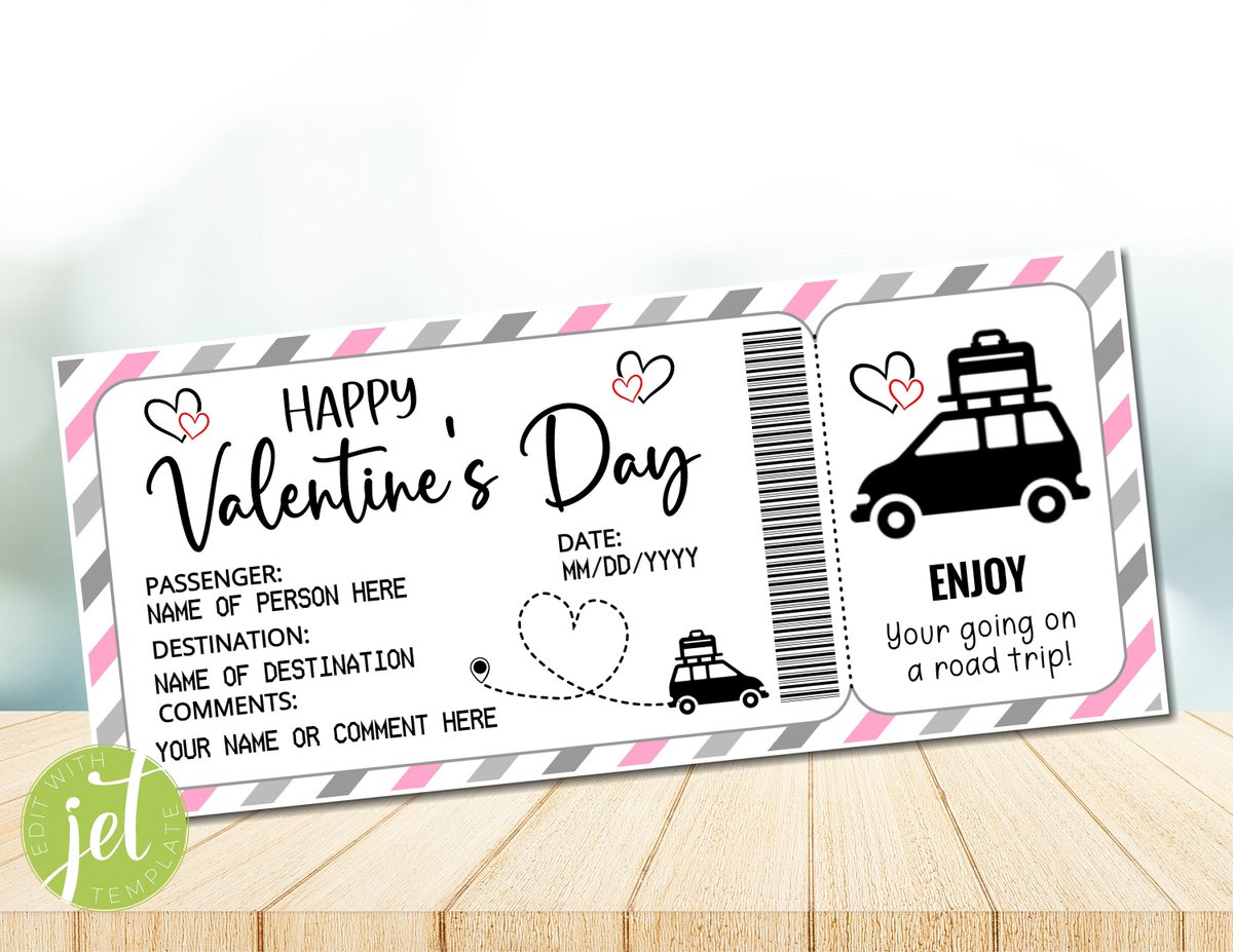 BallabioAdri's tweet photo. Excited to share the latest addition to my #etsy shop: Editable Road Trip Ticket Template, Surprise Valentines Day Trip Reveal Gift Idea, Weekend Holiday Driving Vacation Instant download https://t.co/eQsHPNWXWP #backtoschool #partyprintables #partyfavors #partyideas # https://t.co/pg7RynMfy2