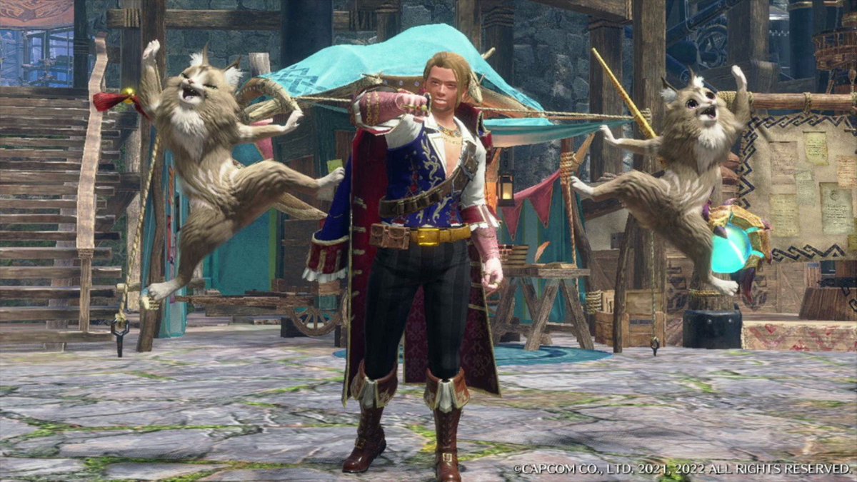 taintedmantis's tweet photo. I'm Guybrush Threepwood from Monkey Island, and my wife Elaine Marley was in the 1st episode of #JaycanFashionShow! Here are some snaps when we're not busy pirating!
#JaycanFashionShow2 #MonkeyIsland #MonsterHunter #HunterGram #MHRise #Sunbreak
Tutorial: https://t.co/Xn1xrCm7M1 https://t.co/Kh1XXKCH0n