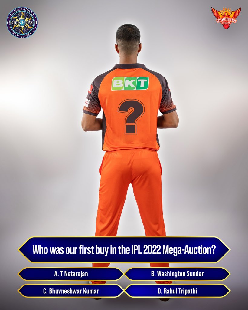 SunRisers's tweet photo. Hyderabad! Nen evarnnniiiii??? 🤔 

#OrangeArmy #BackToUppal https://t.co/iCjnVqdzzQ