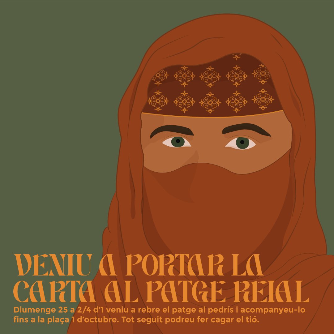 ccjoves's tweet photo. Rebuda del Patge Reial 🫅🏾 

Riudecanyencs i riudecanyenques, ens plau convidar-vos el dia de Nadal a rebre al Patge Reial.  Des de l’Orient ens visitarà el missatger de Ses Majestats perquè tots els xiquets i xiquetes de la vila pugueu entregar les vostres cartes. https://t.co/ByobbLmUPB