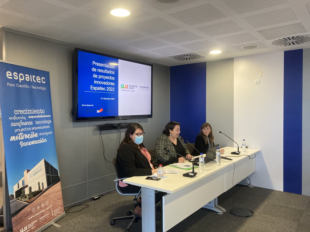 espaitec's tweet photo. 🗣️Comienza la “Presentación de Resultados de Proyectos Innovadores de #Espaitec”, todos ellos financiados por la Agència Valenciana de la Innovació.
#SomUJI #SomCiència #15AnysEspaitec #LosParquesAportan #ProyectosInnovadores #HubAsaService #MapaCastellón #UJILAB https://t.co/9HIYTKuekJ