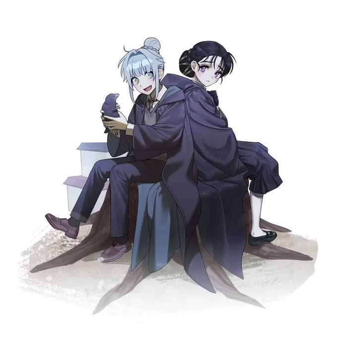 「black cloak grey hair」 illustration images(Latest)