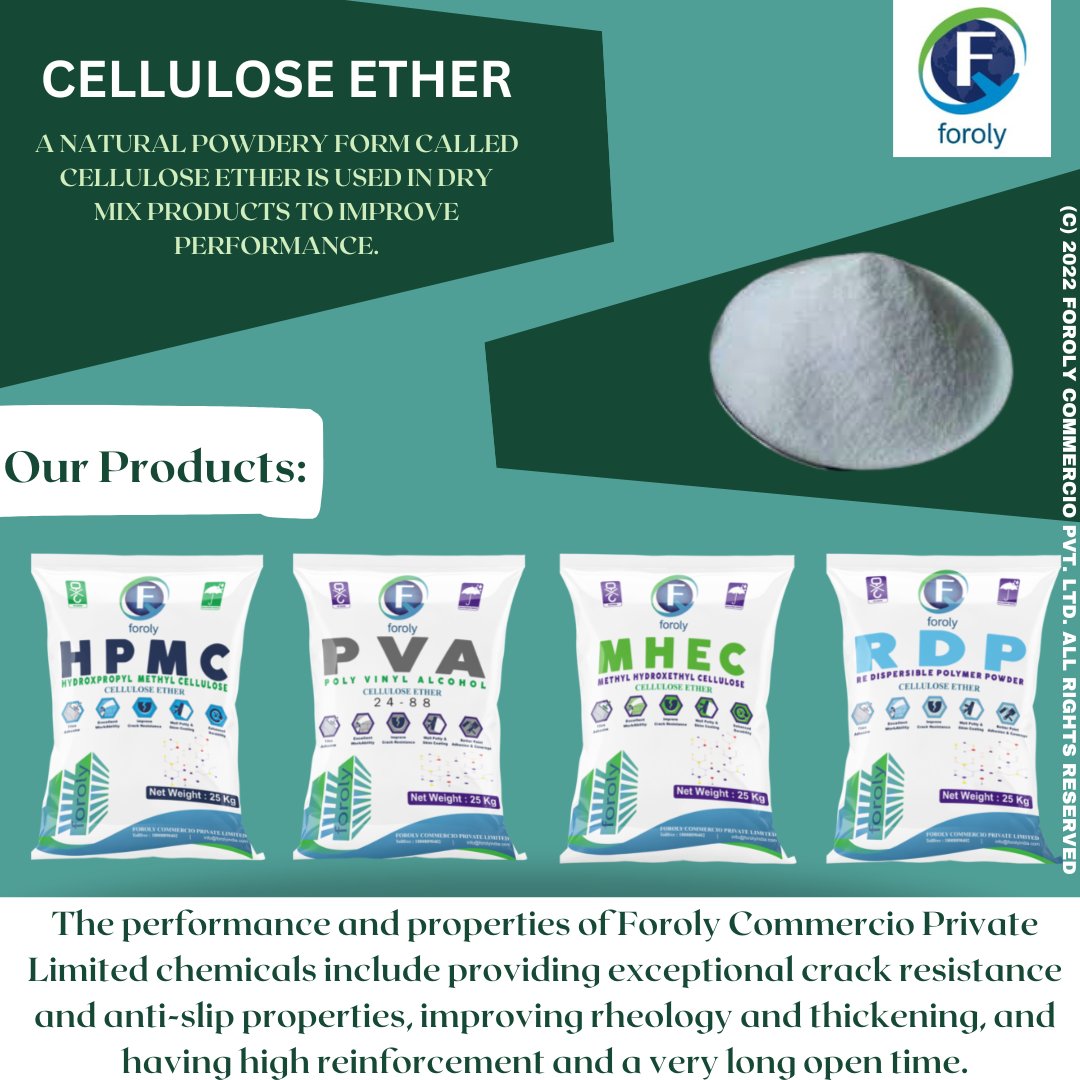 ForolyCommercio's tweet photo. To get more information, kindly check our website:-
https://t.co/bCjldbza2r
#forolycommercio #construction #HPMC #MHEC #RDP #PVA #thickener #adhesion #WallPutty #waterretention #sagresistance #betterworkability #smoothing #selfleveling #tileadhesive #jointfiller #Gypsum https://t.co/ZP87SwLP8T