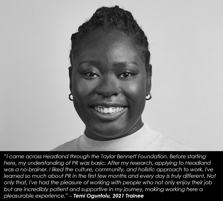 HeadlandComms's tweet photo. “Applying to Headland was a no-brainer. I liked the culture, community, and holistic approach to work. I've learned so much about PR in the first few months and every day is truly different.” For more information on our Trainee Scheme, visit https://t.co/BnTB300p9C
#jobsinpr https://t.co/At8WGhaPMN