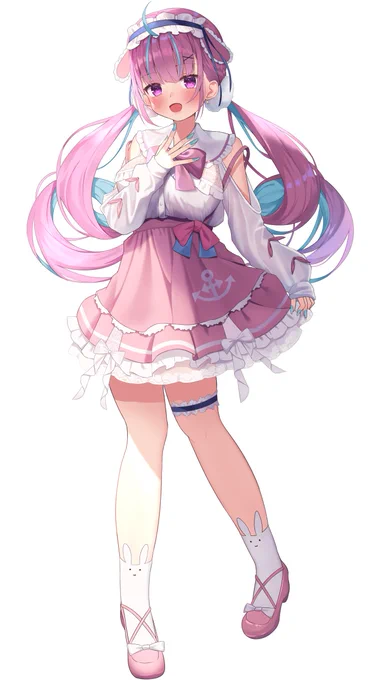 コミケ用に描いた申し訳程度のウサギモチーフ衣装のあくたん#あくあーと 