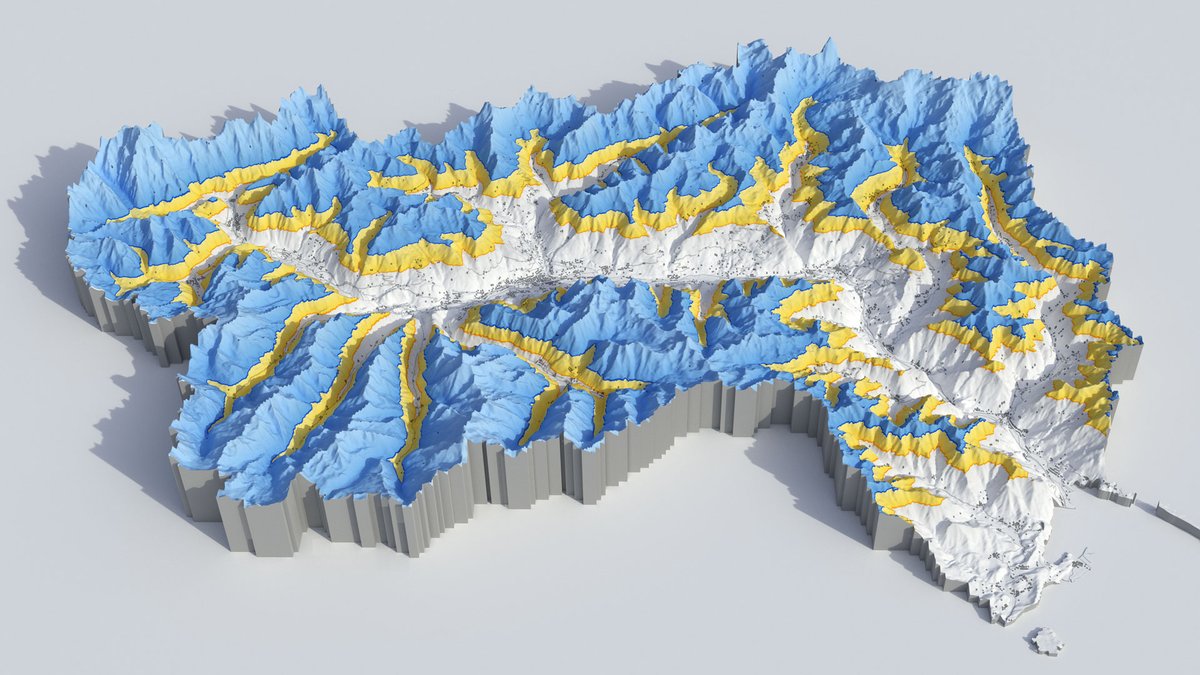 Die #Schneegrenze in den #Alpen verschiebt sich nach oben - das bestätigen 15.000 Aufnahmen von Erdbeobachtungs-#Satelliten aus 37 Jahren. ❄️ Weniger Schnee bedeutet auch weniger #Wasser für die Flüsse: #Norditalien erlebte 2022 eine der schwersten Dürreperioden seit 70 Jahren.