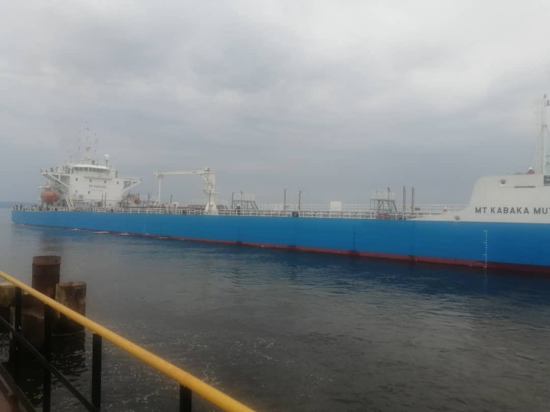 mukulaa's tweet photo. Today MT KABAKA MUTEBI II sailed off to kisumu Kenya to pick fuel for the first time, we are building 4 Fuel Ships which are longer than Nambole stadium &amp; each carry 4.5 million ltrs each &amp; will reduce the transport costs tremendously ⁦@KagutaMuseveni⁩ ⁦@cpmayiga⁩ https://t.co/dkBZd2Qjdb